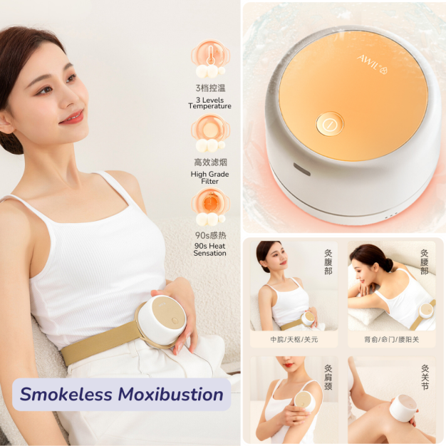 Moxa-Stick Refill + Filter for AWIL M1 Smokeless Moxibustion Device | 18 Moxasticks + 1 Filter