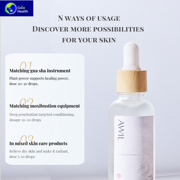 AWIL Premium Mugwort Essential Oil Suitable for Senstive Skin, Massage, Facial Gua Sha, Bianstone Gua Sha, relaxation